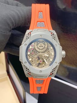 Black & Orange Strap High Quality Luxury Hublot