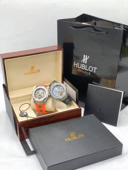 Black & Orange Strap High Quality Luxury Hublot