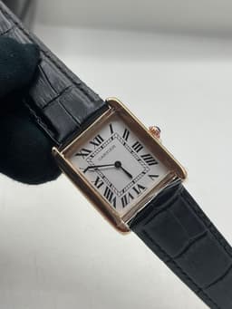 Executive Designer-Inspired Rectangular Tank Leather Watch