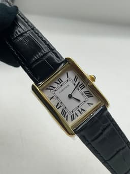 Executive Designer-Inspired Rectangular Tank Leather Watch