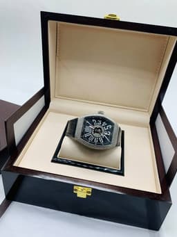 High Quality Luxury Black Leather Full Ice Franck Muller