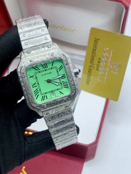 High Quality Luxury Cartier || Tattoo Body & Green Dial