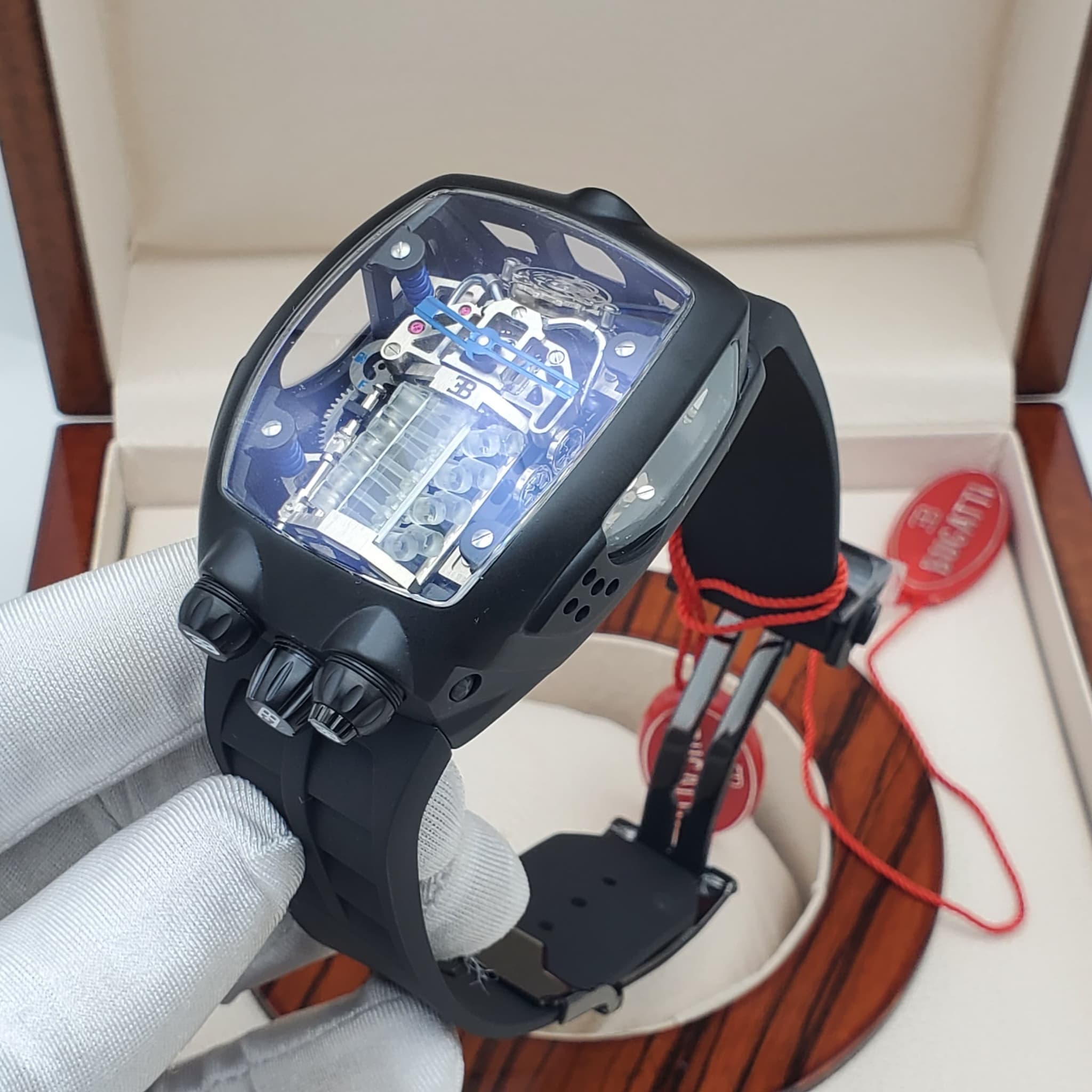 Premium Designer-Inspired Matte Black HyperSport Skeleton Watch