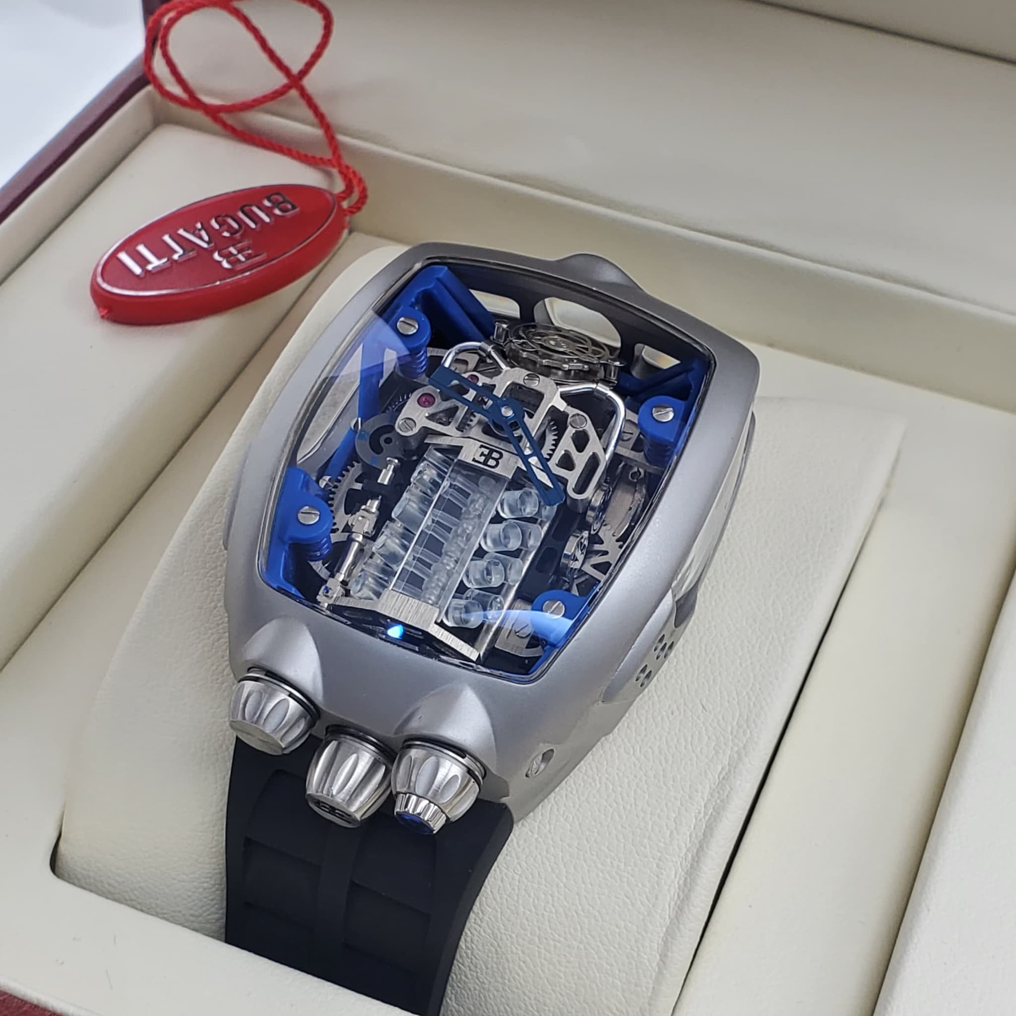 Premium Designer-Inspired Silver HyperSport Skeleton Watch