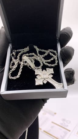 VVS Moissanite Diamond Cross Pendant